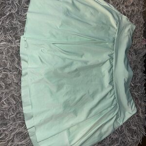 SHEIN Green Skater Mini Skirt with Pleats